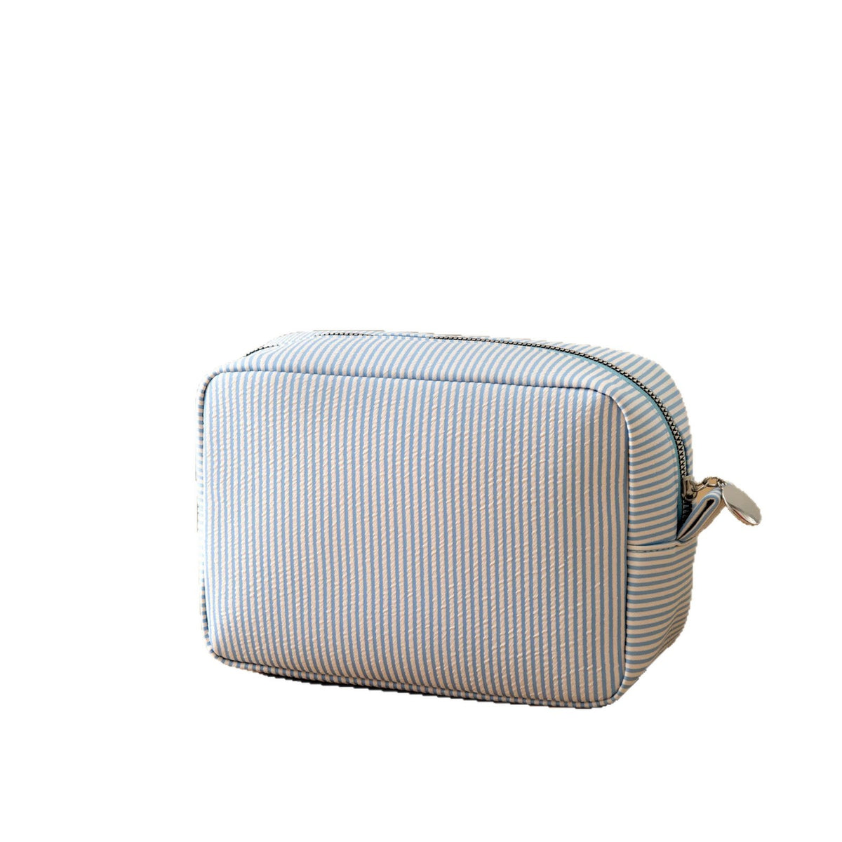 Cross-Border European and American Bubble Gauze Cosmetic Bag, Large Capacity, Large Striped Toiletry Bag, Convenient Travel Makeup Storage Bag - image 5