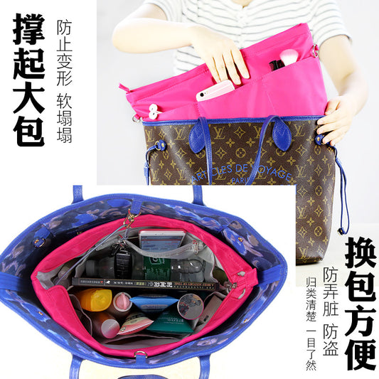 Red Tadpole Waterproof Nylon Fabric Makeup Bag Organizer, Women's Bag Liner, Inner Bag, Storage Bag - image 2