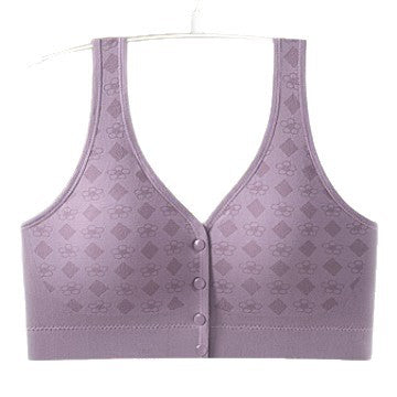 New seamless plus-size front-clasp beauty-back wrap bra without underwire with chest pads, comfortable and breathable maternity underwear - image 5