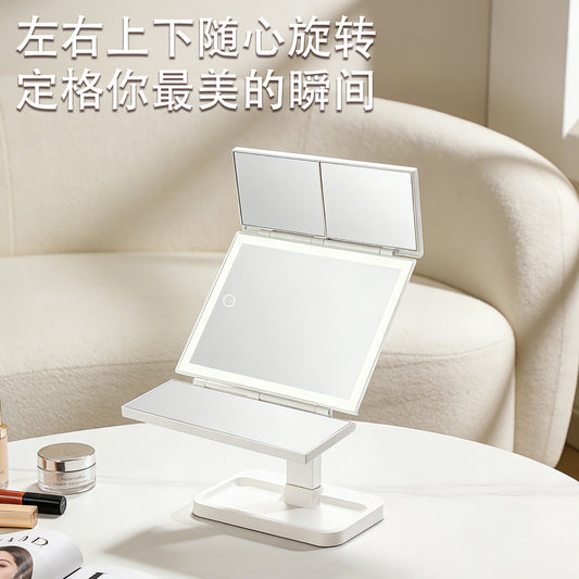 New Smart LED Makeup Mirror with Lights, Desktop Tabletop 70% off Double-Door Beauty Mirror with 2x and 3x Magnification - image 2