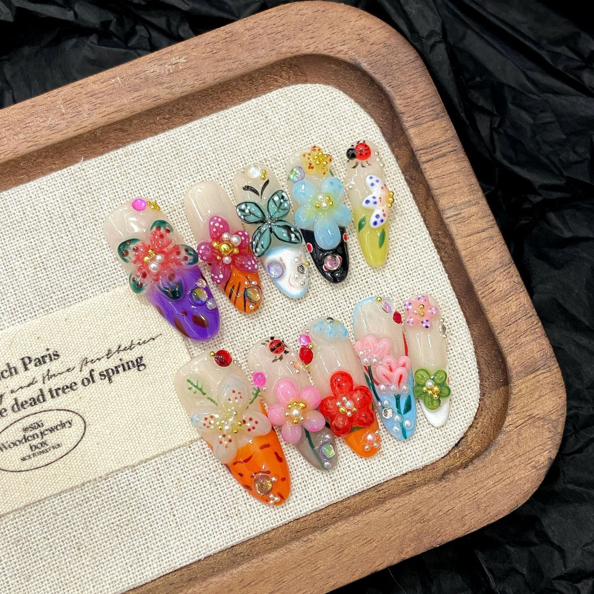 Island Elf Trendy Wearable Nails Featuring French-style 3d