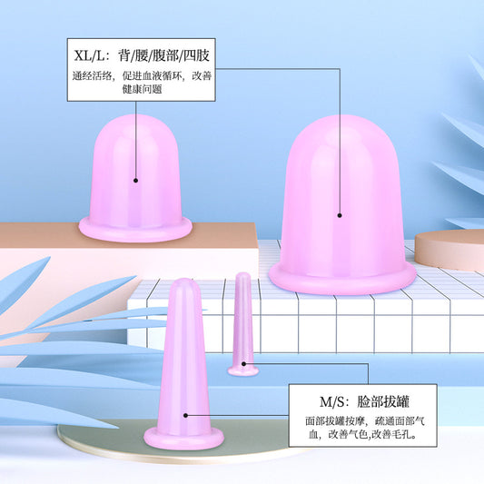 Silicone cupping household moisture-absorbing cupping device beauty vacuum press massage Cup spot wholesale silicone cupping device - image 2