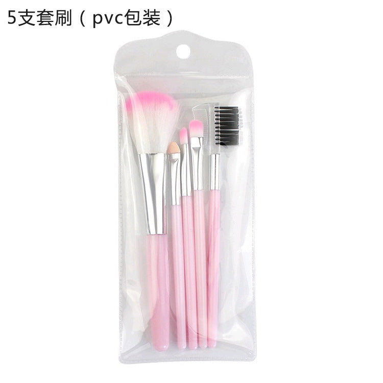 Factory direct wholesale 5 brush set makeup brush eye shadow brush eyebrow brush blush brush makeup tool set - image 5