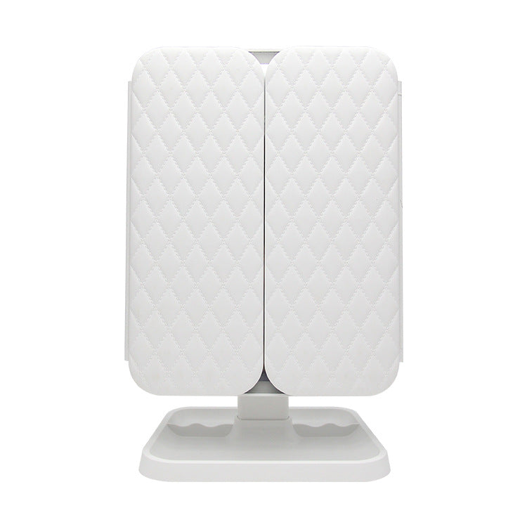 Desktop Triple Fold Makeup Mirror with Lamp LED Lamp Cyber Celebrity Dressing Mirror Beauty Makeup Mirror Shell Mirror Cross Border - image 5
