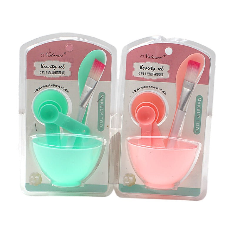 Facial mask Bowl set and brush six-piece set facial mask brush stick DIY facial mask beauty makeup makeup makeup tools - image 5
