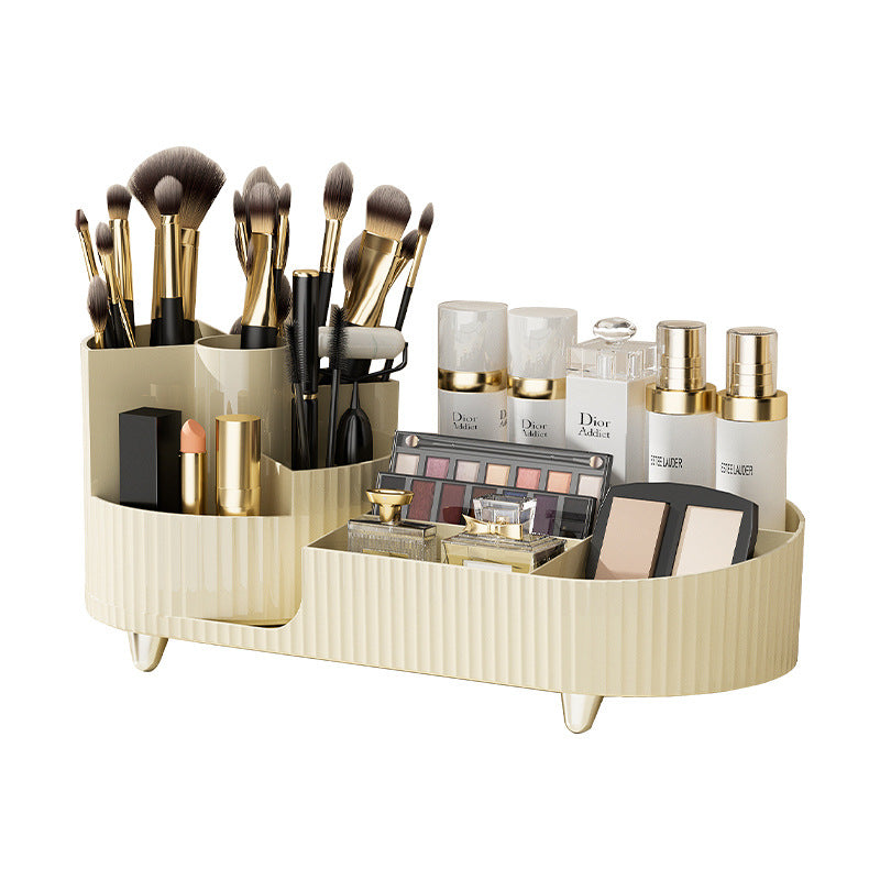Uforu Cosmetics Storage Box, High-End Desktop Large Rotating Pen Holder, Makeup Brush, Lipstick, Powder Puff Storage Rack - image 5