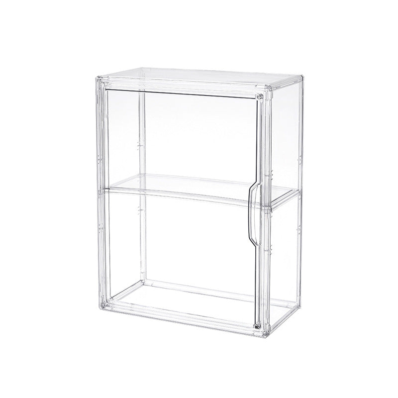 Cross-Border Hot-Selling Wall-Mounted Cosmetic Storage Box with Partitions, Transparent Desktop Combination Stackable Dust-Proof Display Box - image 5