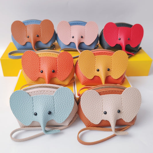 Thailand Elephant Bag Hot PU Coin Purse Japanese Bag Pendant Key Ring Creative Card Bag Lipstick Zipper Bag - image 2