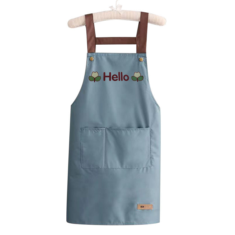 Apron waterproof oil-proof printing LOGO waist stall kitchen anti-fouling nail salon catering men's and women's work clothes wholesale - image 5