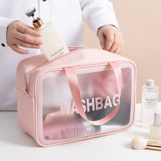 Pvc Cosmetic Bag, Portable Makeup Storage Bag, Swimming Bag, Transparent Cosmetic Bag, Large Capacity Portable Toiletry Bag - image 2