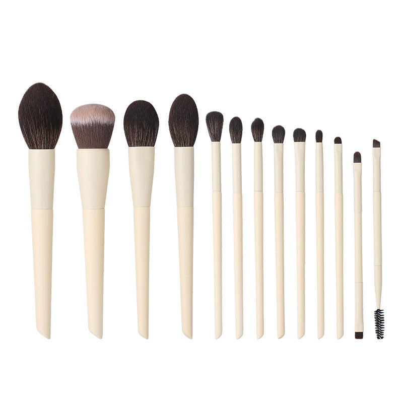 Cross-Border Hot-Selling Soft-Bristle 13-Piece Wooden Handle Makeup Brush Set, Loose Powder Brush, Eyeshadow Brush, Beauty Tools Wholesale - image 5