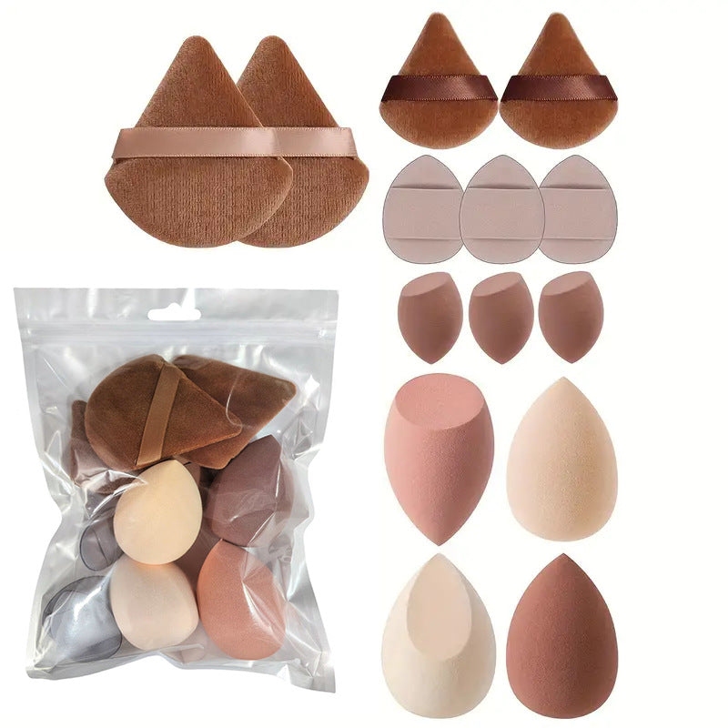 Factory Direct Sales Cross-Border 14-Piece Set of Makeup Sponges, Ultra-Soft Sponge Puffs, Delicate Makeup Sponges That Don'T Absorb Foundation and Set Makeup - image 5