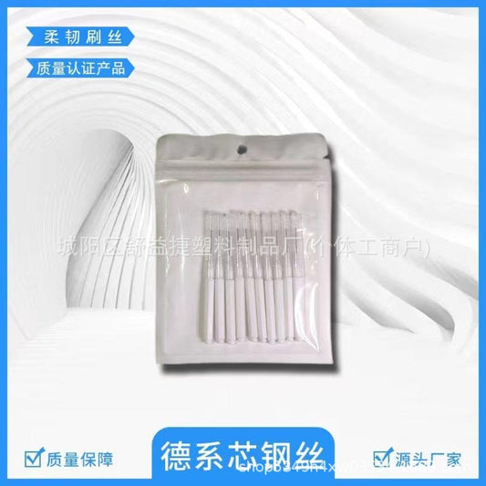 10 Pieces/Bag Pencil-Shaped Interdental Brushes Direct from the Manufacturer, Interdental Brushes with Dust-Proof Cover, Beauty Brushes - image 2