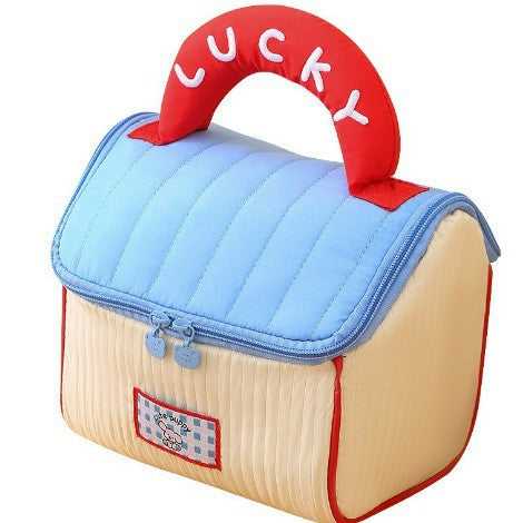 Cute House Cosmetic Bag Large Capacity High Beauty Value Women's Portable Travel Toiletries and Skincare Portable Partition Storage Bag - image 5