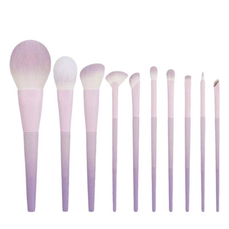 Milk purple 10 makeup brush suit powder brush eye shadow brush portable brush cross-border in stock wholesale a generation of hair - image 5