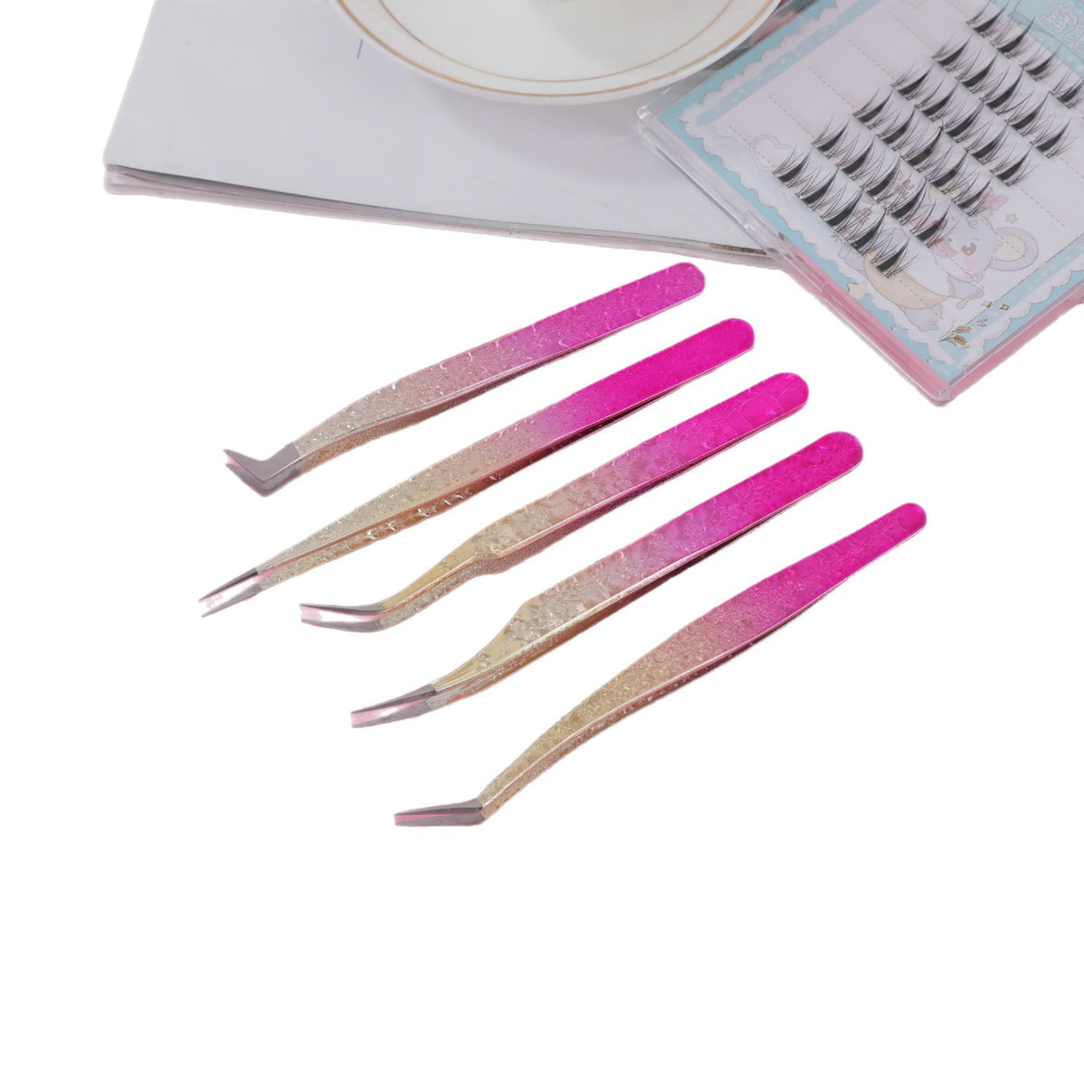 Manufacturer Wholesale Eyelash Grafting Tools, High-Precision Eyelash Artist Special Clips, Eyelash Planting Gold Feather Clips, Eyelash Tweezers - image 5