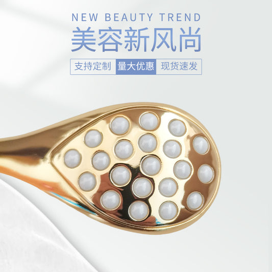 Manual Massager Facial Cream Introduction Stick Roller Ball Ion Massager Skin Care Product Introduction Massage Spoon Facial Beauty Instrument - image 2