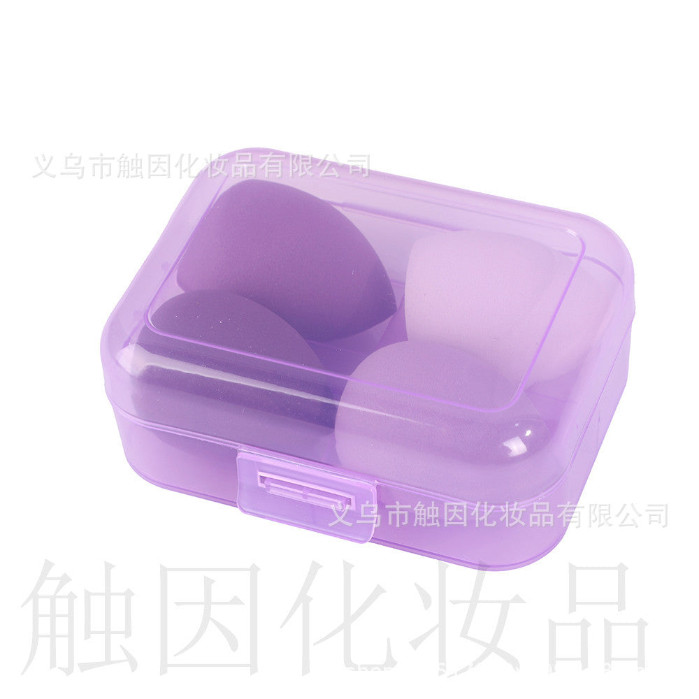 No. 55 Foundation Brush with Beauty Blender, Water Drop, Gourd, and Mushroom Head Makeup Sponge Set, Angled Powder Puff, Dry and Wet Use, Wholesale - image 5