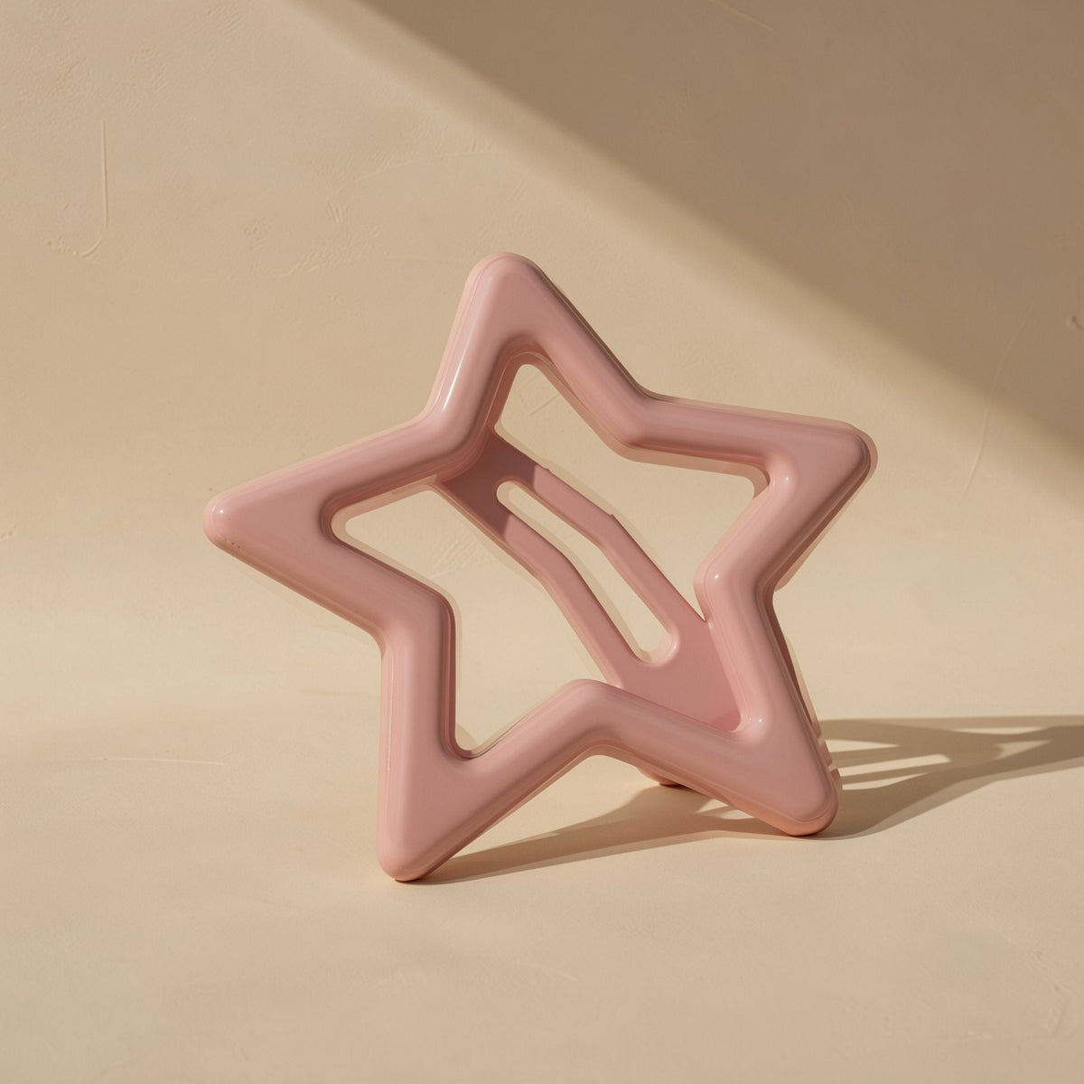 Metal hair clip with a five-pointed star shape - view 5