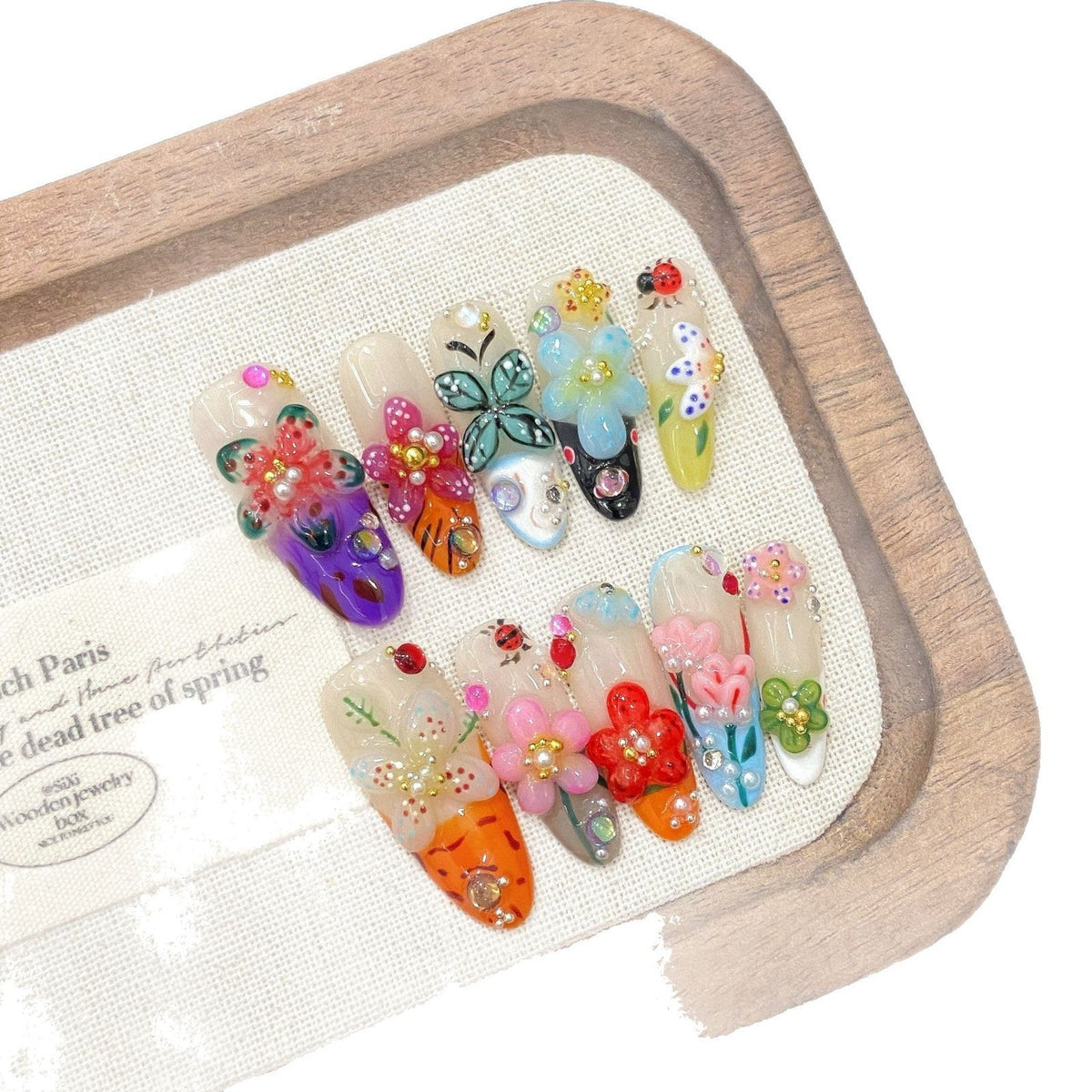 Island Elf Trendy Wearable Nails Featuring French-style 3d