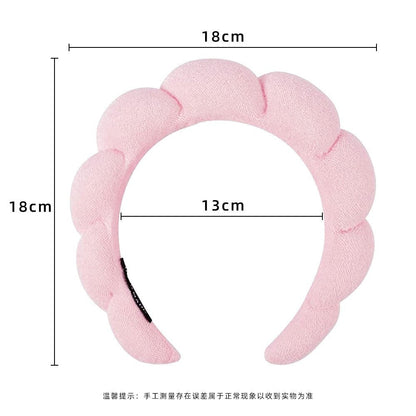 Amazon Twist Sponge Headband Girls' High-End Towel Cloth High Skull Headband Face Wash Makeup Headband Set - image 4