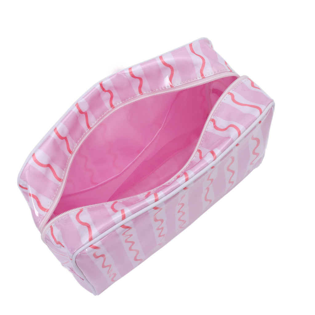 European and American Best-Selling Mahjong Bag, Large-Capacity Striped Cosmetic Bag, Travel Cosmetics Storage Bag - image 4