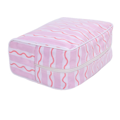 European and American Best-Selling Mahjong Bag, Large-Capacity Striped Cosmetic Bag, Travel Cosmetics Storage Bag - image 5