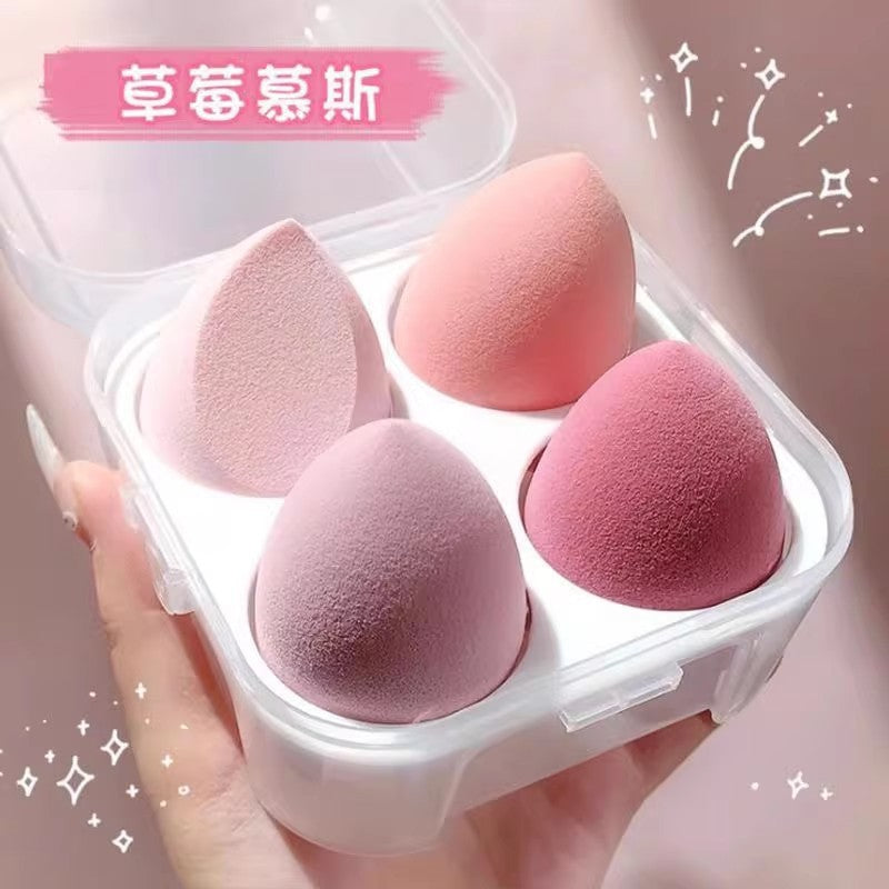 In-Stock 4-Compartment Boxed Makeup Sponge Set, Non-Latex, Ultra-Soft, Non-Powder-Absorbing, Dual-Use for Dry and Wet Makeup, Wholesale - image 4