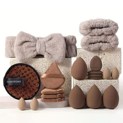 Cross-Border Best-Selling Powder Puff Set, 20-Piece Beauty Tool Set, Face Wash and Makeup Powder Puff, Xiyin Temu Dropshipping - image 1