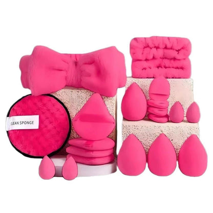 Cross-Border Best-Selling Powder Puff Set, 20-Piece Beauty Tool Set, Face Wash and Makeup Powder Puff, Xiyin Temu Dropshipping - image 5