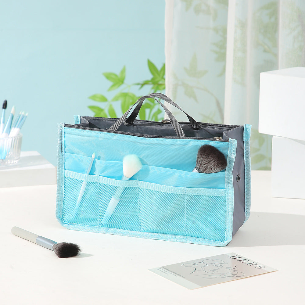 Double Zipper Thickened Toiletry Bag, Multi-Functional Data Cable Storage Bag, Portable Lightweight Large-Capacity Cosmetic Bag - image 1