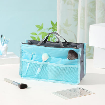 Double Zipper Thickened Toiletry Bag, Multi-Functional Data Cable Storage Bag, Portable Lightweight Large-Capacity Cosmetic Bag - image 1