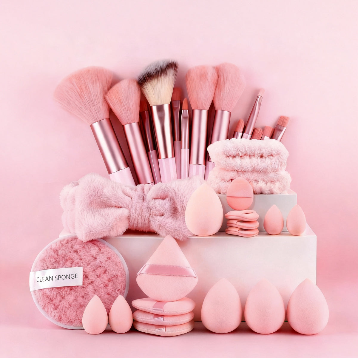 40-Piece Beauty Tool Set Makeup Sponge Face Wash Puff Xiyin Te Makeup Brush Cross-Border Exclusive Supply - image 3