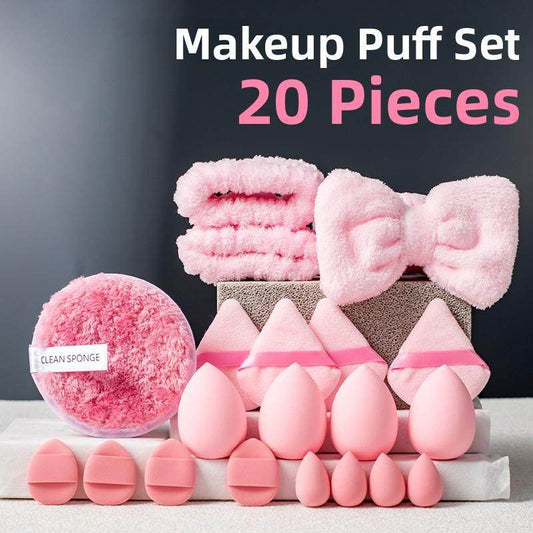 Cross-Border Makeup Sponge Set 20Pc 33Pc 40Pc Large Beauty Tool Set Face Washing Makeup Sponge - image 1