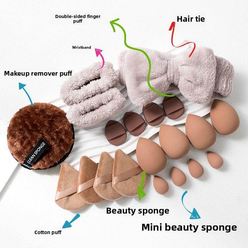 Cross-Border Makeup Sponge Set 20Pc 33Pc 40Pc Large Beauty Tool Set Face Washing Makeup Sponge - image 4