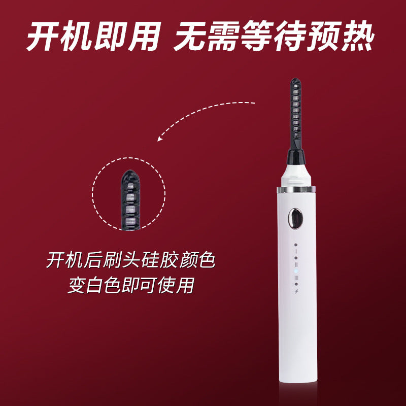 Cross-Border Three-In-One Electric Eyelash Curler Type C Rechargeable Eyelash Curler with Comb Teeth for Long-Lasting Styling - image 2
