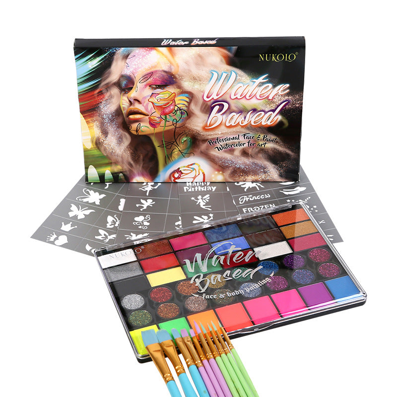 Cross-Border Supply of 42-Color Water-Soluble Body Painting Set, Children's Face Paint, Halloween and Christmas Makeup - image 2
