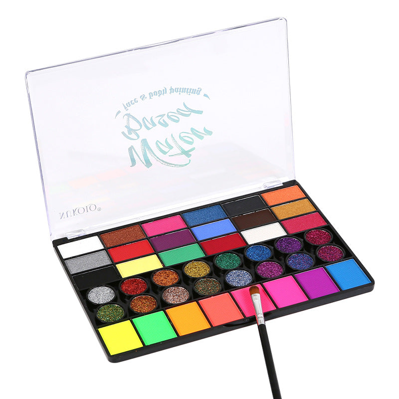 Cross-Border Supply of 42-Color Water-Soluble Body Painting Set, Children's Face Paint, Halloween and Christmas Makeup - image 3