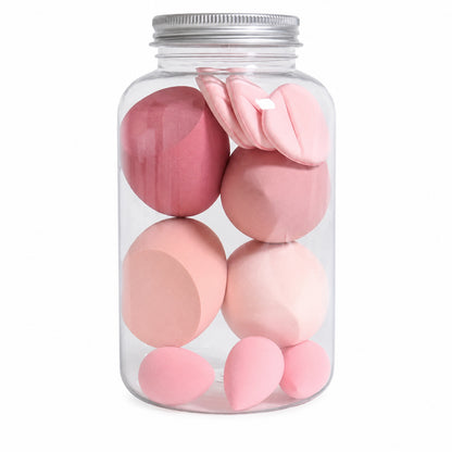 Cross-Border Floating Bottle Powder Puff Set Water Drop Makeup Sponge Velvet Triangle Mini Finger Super Soft Dry and Wet Dual-Use Sponge - image 5