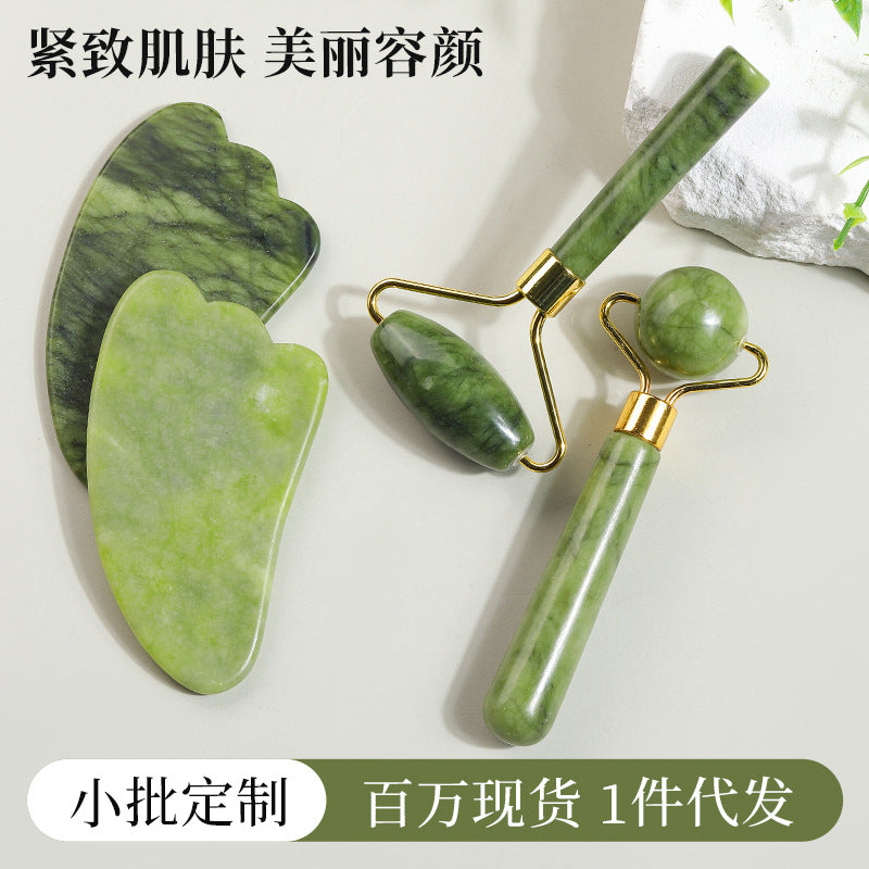 Facial Massager, Lifting and Firming Face Roller, Magic Tool, Gua Sha Board, Facial Jade Massage Roller, Heart-Shaped Rose Quartz - image 2