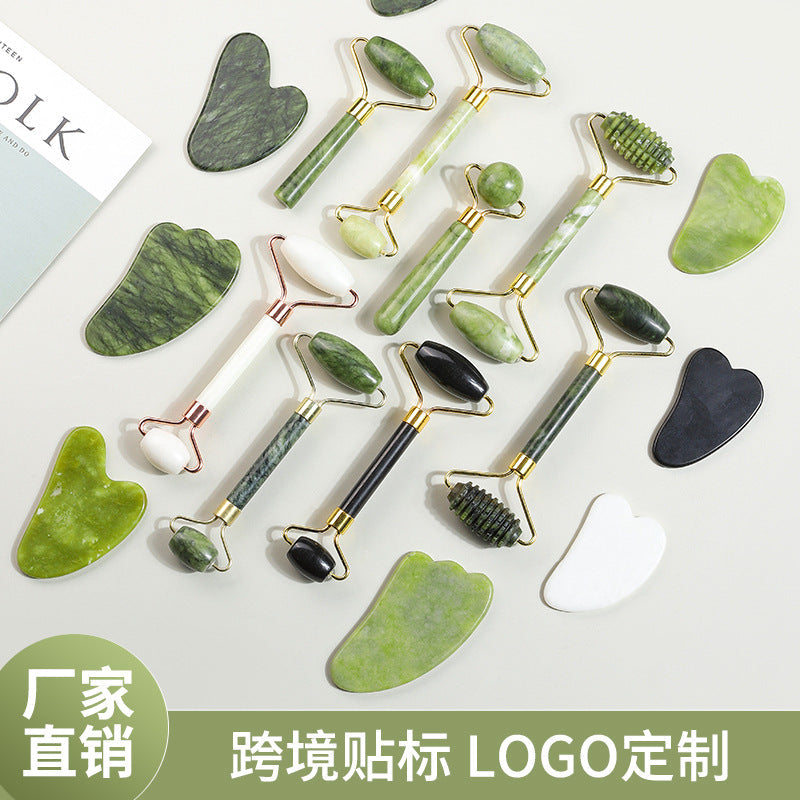 Facial Massager, Lifting and Firming Face Roller, Magic Tool, Gua Sha Board, Facial Jade Massage Roller, Heart-Shaped Rose Quartz - image 3