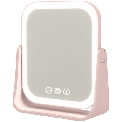 Led Makeup Mirror, Portable Mirror, Flipable Vanity Mirror with Light, Desktop Mirror with Supplementary Lighting for Dormitory and Office - image 5