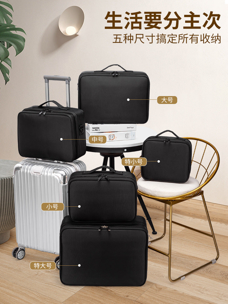 Large-Capacity Cosmetic Bag, Women's Portable Storage Bag, Professional Makeup Artist Makeup Suitcase, Oxford Cloth Makeup Brush Bag - image 4