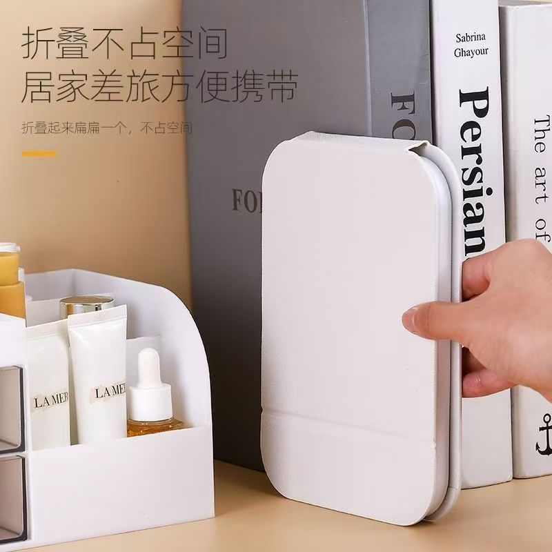 Led Makeup Mirror with Light, Foldable, Dimmable, Portable, Ins-Style, Student Dormitory Desktop Mirror, New Model - image 4