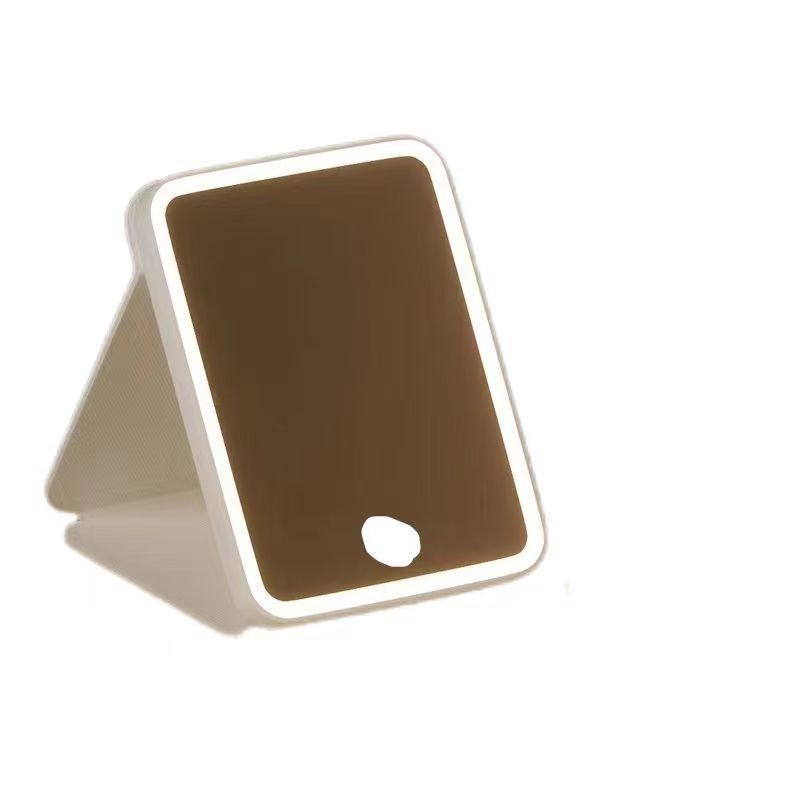 Led Makeup Mirror with Light, Foldable, Dimmable, Portable, Ins-Style, Student Dormitory Desktop Mirror, New Model - image 5