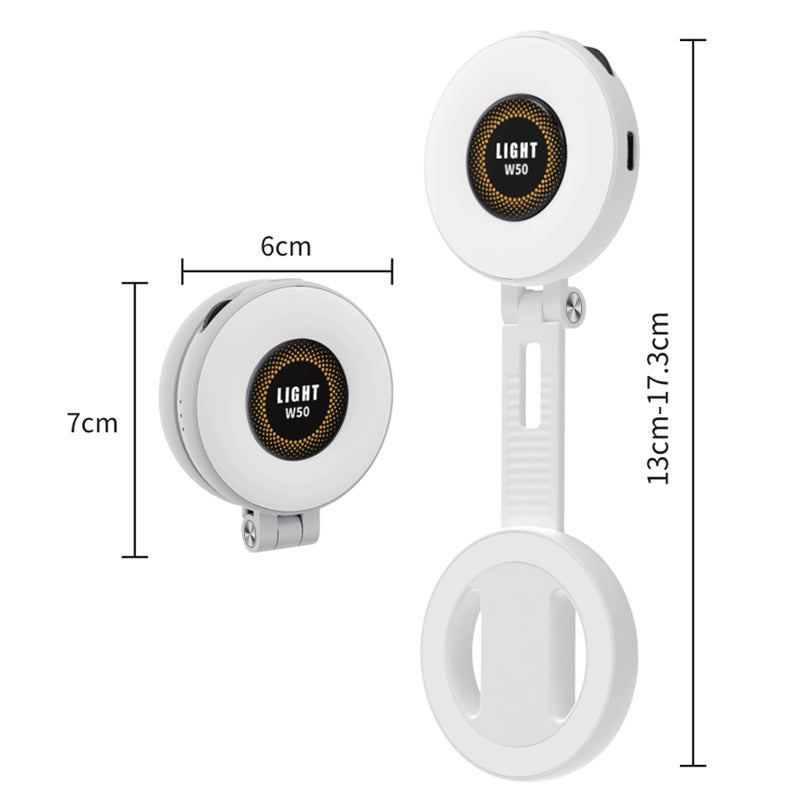 W50 Mobile Phone Magnetic Mini Fill Light Led Phone Beauty Selfie Adjustable Pocket Light Handheld Video Light - image 5