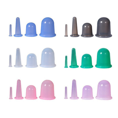 In-Stock Silicone Cupping Set with Label, Food-Grade Moisture-Absorbing Cups, Facial Beauty and Health Care Massage Cups - image 1