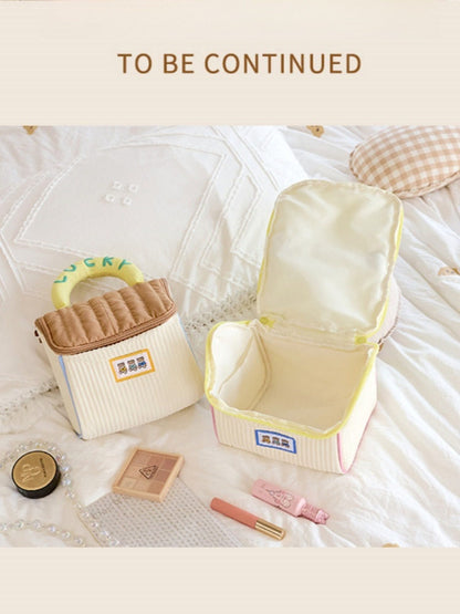 Cute Little House-Shaped Makeup Bag for Women, Large Capacity, Three-Dimensional Gift Bag, Portable Gift Bag, Toiletries Partitioned Storage Bag - image 3