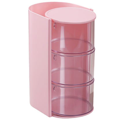 Powder Puff Rotating Dust-Proof Dressing Table Desktop Beauty Sponge Air Cushion Breathable Storage Rack Cosmetics Storage Box - image 5
