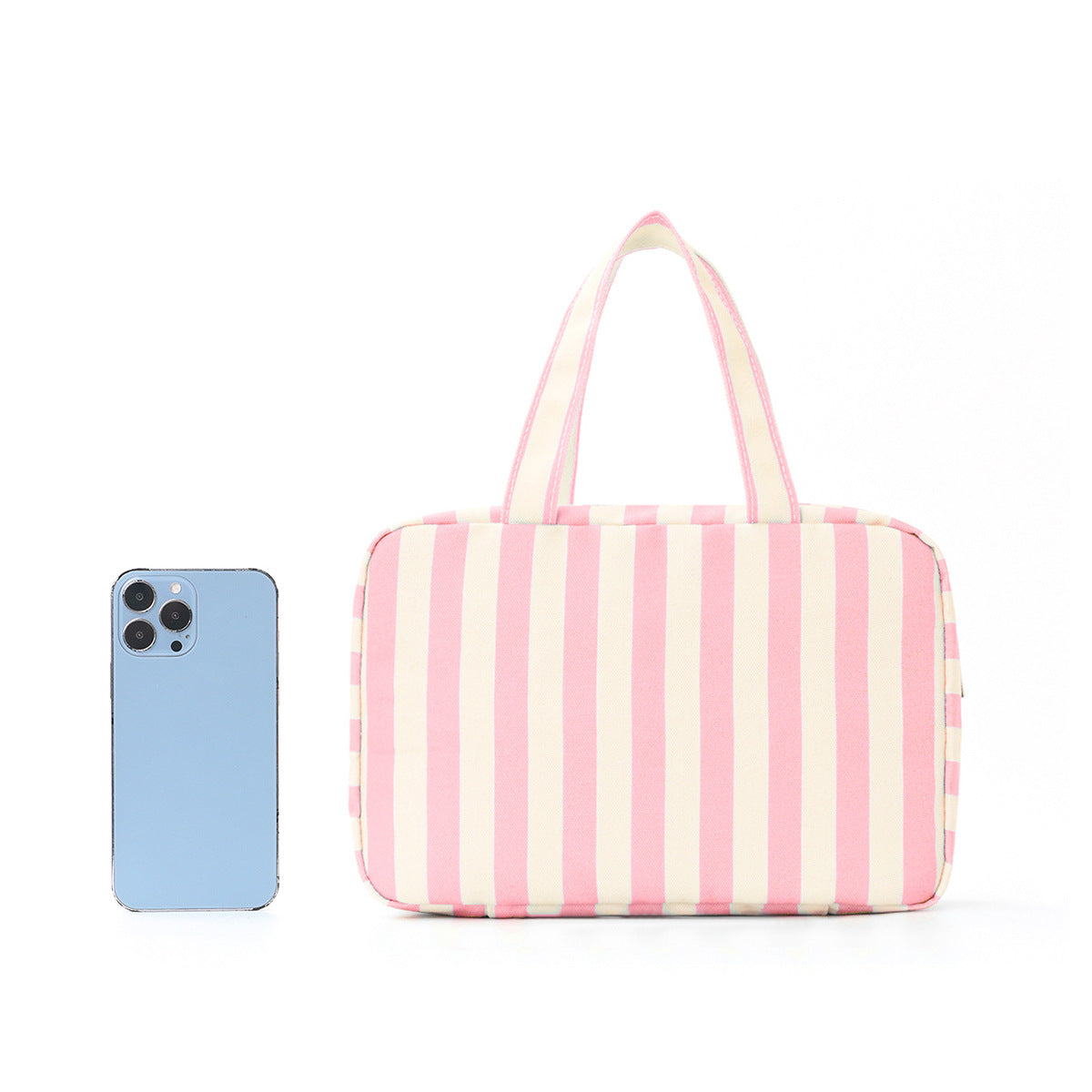 Cross-Border Bestseller 60% off Foldable Wet and Dry Separation Toiletry Bag Travel Portable Striped Makeup Bag Large Capacity Storage Bag - image 4